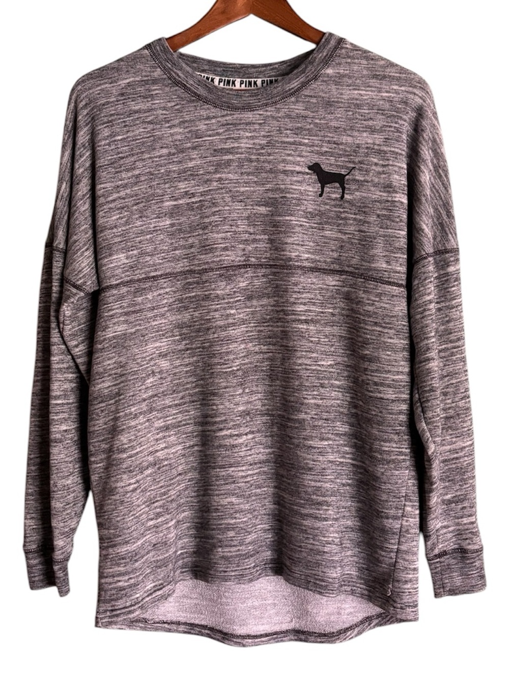 Victorias Secret PINK Marled Crew Neck Pullover Sweatshirt Size Small